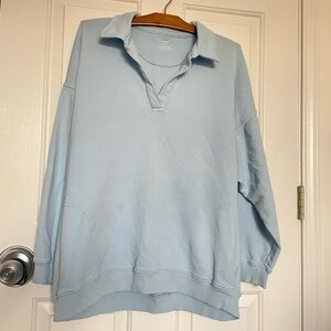 Aerie Oversized Light Blue Sweatshirt